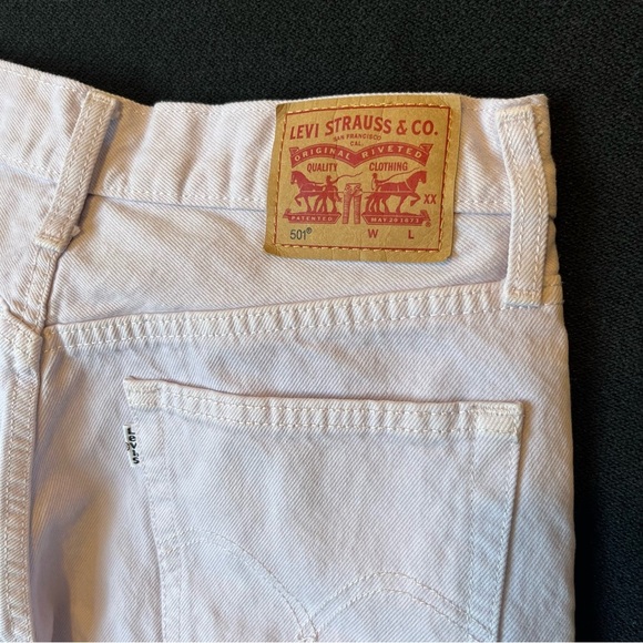 Levis 501 jeans 27 Lavender purple Slim straight crop Button fly 100% Cotton - Picture 4 of 8